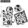 thumbnail image 6 of Pioneer Flower Kitchen Oven Mitt and Pot Holder Sets 2 Pcs for Baking, Cooking and Grilling, Heat Resistant Up To 392 °F, 6 of 7