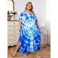 thumbnail image 2 of Edolynsa Womens Beach Kafan Coverups Oversized Caftan Loungewear Plus Size Bathing Suit Cover up Maxi mumu Dresses Long Tops, 2 of 8