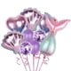 thumbnail image 4 of Juego de globos con forma de cola de pez en degradado, decoración para fiestas con temática de sirena del océano y cumpleaños para niños, 4 of 6