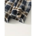 thumbnail image 5 of Fdqin Boys Outfit Sets 2Pcs Flannel Plaid Shirt and Pants Set Hoodie Sweatsuit for Fall Winter Spring Kids Clothes Blue Brown 3-4 Years, 5 of 6