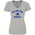 thumbnail image 3 of Inktastic Philadelphia Baseball Women's V-Neck T-Shirt, 3 of 5