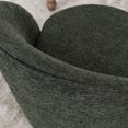 thumbnail image 6 of Kidol & Shellder Swivel Dining Chair with Solid Wood Frame Boucle Accent Chair with Back, Vanity Chair for Dressing Room, Comfy Living Room Seating, Easy Assembly, Green 3PCS, 6 of 6