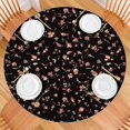 thumbnail image 2 of Round Fitted Tablecloth with Elastic Edges Fits 45"-52" Round Tables Pioneer Colorful Floral Waterproof Table Cover Washable Indoor and Outdoor for Party Kitchen Dinner Banquet Patio Picnic, 2 of 7