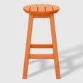 thumbnail image 4 of WestinTrends Malibu 24" HDPE Outdoor Patio Round Counter Height Bar Stool, Orange, 4 of 7