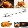 Bbq Rotating Rack Stainless Steel Grills Rotisserie Forks Meat Spit Rods Barbecue ...