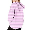thumbnail image 3 of Cethrio Girls Hoodies Sweatshirts, Long Sleeve Stripe Pullover Kids Tops Purple Size 7-8 T, 3 of 3