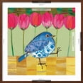 thumbnail image 5 of Art.com Blue Bird - Tulips Art Print by Robbin Rawlings, Brown Frame Wall Art, 29" x 29", 5 of 5