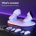 thumbnail image 3 of Charging Dock for Meta Quest 3S/Quest 3/Quest 2 Controller, Oculus Quest 3 Magnetic Wireless Charging Station for Grip Controller with 2 Rechargeable Batteries & USB-C Cable White, 3 of 7