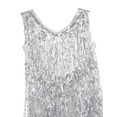 thumbnail image 6 of iEFiEL Womens Tiered Sequins Tassels Latin Dance Dress Flapper Cocktail Party Dress Silver Medium, 6 of 7