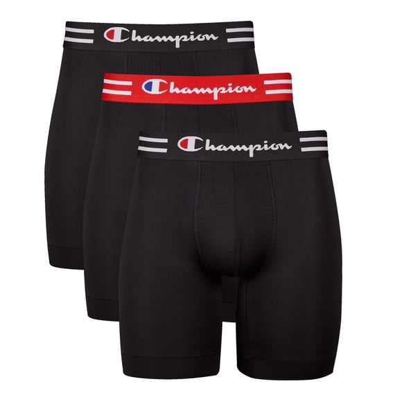 Boxers tipo bóxer Champion para hombre, rendimiento, elásticos y que absorben la humedad