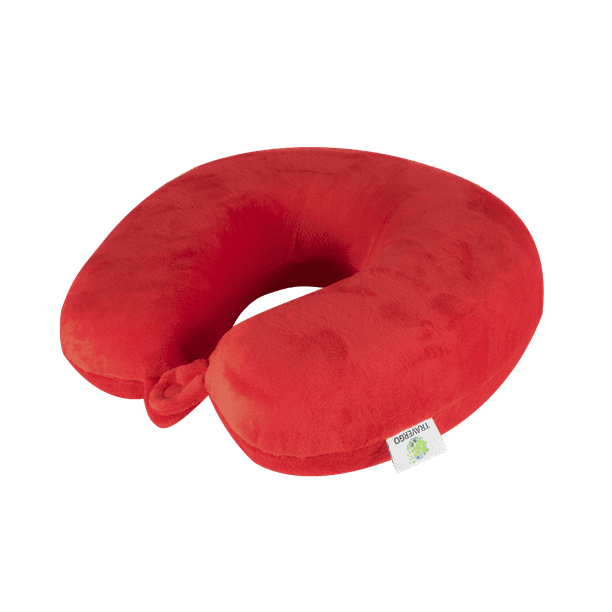 Memory Foam Travel Neck Pillow Plush Covering TR1060RD