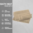 thumbnail image 4 of GOLD TEXTILES Premium Bath Mats 22x34 - Sand Pack of 2 | Soft, Absorbent, Non-Slip Cotton Mats for Bathroom, 4 of 7