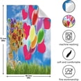 thumbnail image 5 of Colorful Bicycle Balloons Dish Towels 4 Pack, Spring Flowers Washable Tea Towels Dishcloths Lint-Free 18x28 Inch Fast Drying for Home Kitchen Clean, 5 of 7