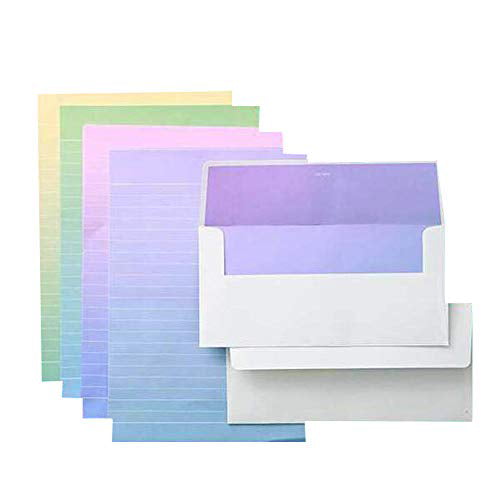 Details about   Qinglanjian Graduated Color Stationary Paper And Envelopes Set-32 Sheets Writing 