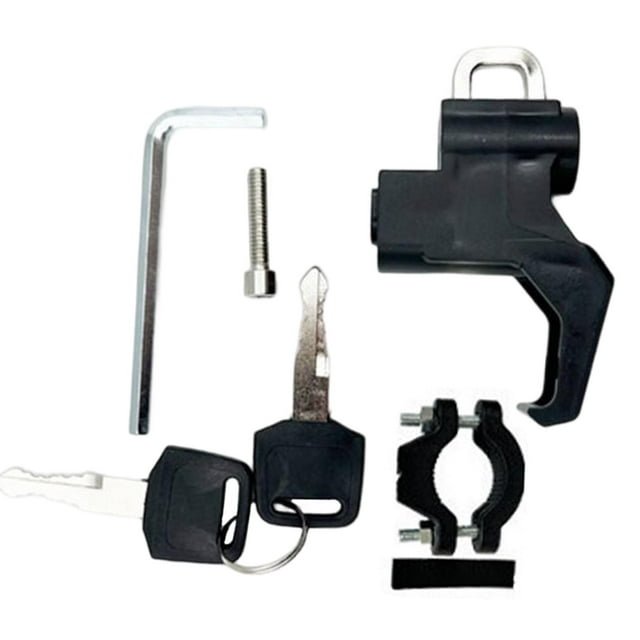 Gancho de almacenamiento para candado de casco de motocicleta, accesorios con 2 llaves antirrobo Estilo F