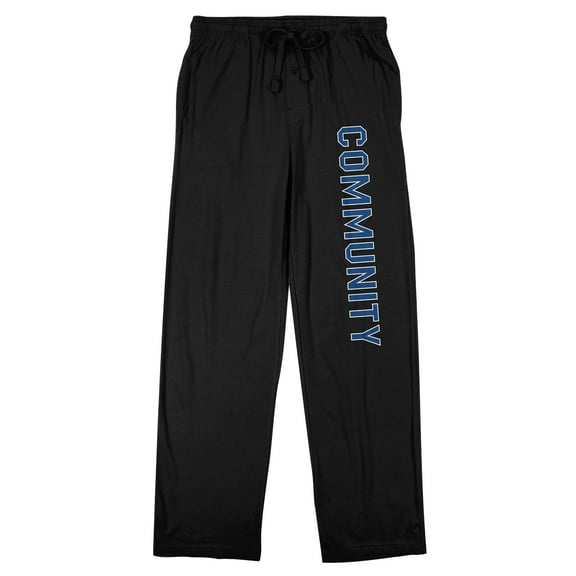 Community Logo Men's Black Sleep Pajama Pants-Medium