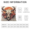 thumbnail image 5 of YINGXI Cow Skull Flannel Pillow Cover, Pillow Cover Bull Skull Soft Flannel Pillow Covers Decor for Sofa Couch Bed 24x24in, 5 of 5