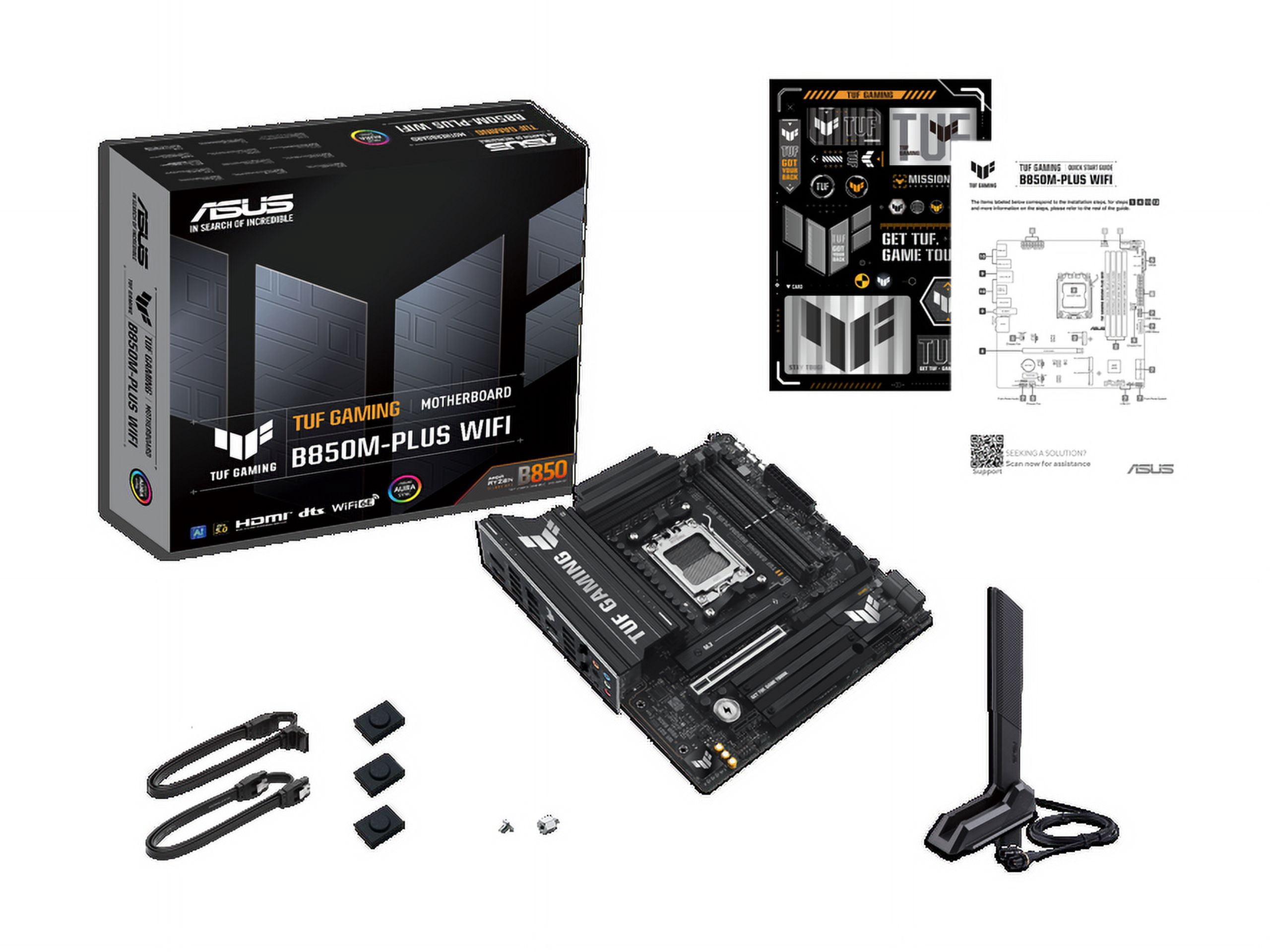 TUF B850M-PLUS WIFI Gaming Desktop Motherboard - AMD B850 Chipset - Socket AM5 - Micro ATX (90mb1iy0-m0aay0)