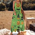 thumbnail image 2 of Halloween Ghosts Horror Pumpkin Fine Art Sleeveless Dress Summer Dress Woman 2025, 2 of 7