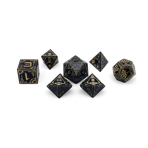 DnD Dice | Eclipse - Space Dice 7 Piece RPG Set | Norse Foundry