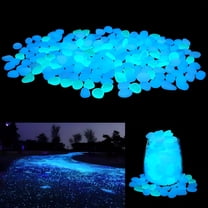 ACDANC 100 Pcs Glowing Rocks,0.55in Glow in The Dark Rocks for Outdoor Decor Garden Lawn Yard,Aquarium,Fish Tank,Pathway,Luminous Pebbles Powered by Light or Solar-Recharge