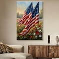 thumbnail image 2 of American Flag Canvas Wall Art, 4th of July Independence Day Canvas Print, Summer Wall Decor with US Flag, Patriotic Stencils Style Flag Picture, July 4th Wall Art for Home Office, 2 of 7
