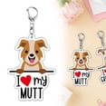 thumbnail image 1 of Clearance! Valentine's Day Flat English Love Dog Key Chain Dog Picture Image Key Ring Backpack Pendant Gift All Kinds Of Different Dog Valentine's Day, 1 of 9