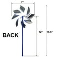 thumbnail image 4 of Muka 100 Pcs Blue Mylar Pinwheel 12" Height, NO EXCUSE FOR CHILD ABUSE Mylar Pinwheel, 7 Inch Dia 100% Recyclable, 4 of 5