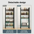 thumbnail image 6 of Thehsnt 5-Tier Rolling Storage Cart - 360° Spin Metal Wire Shelves with Locking Wheels, Space-Saving Organizer for Kitchen/Pantry/Bathroom, Rust-Resistant Black Shelving Unit, 6 of 15