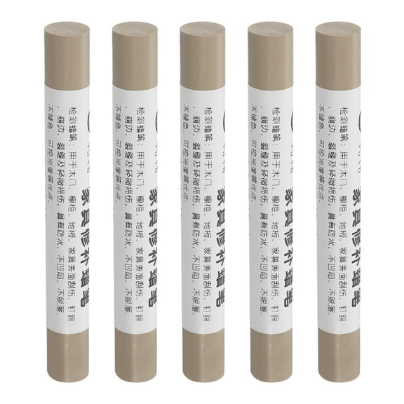 Furniture Repair Crayons Wax Filler Stick, Touch Up Pen Markers, Lemon White Oak 5 Pack