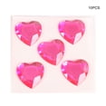 thumbnail image 4 of Heart Rhinestone Stickers Acrylic Crystal Gems Multipurpose Multipurpose Self-Adhesive Decorative Decorative Handheld Clothes Scrapbooking DIY Crafts Necklace Peach Red, 4 of 6