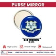 thumbnail image 2 of Purse Mirror - State Flag Connecticut - USA | Compact Travel Mirror, Everyday Cosmetic Accessory, Collectible Souvenir, 2 of 9