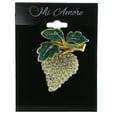 thumbnail image 2 of Mi Amore Strawberry Brooch-Pin Gold-Tone/Green, 2 of 2