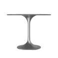 thumbnail image 5 of LeisureMod Verve 36" Round Dining Table, Mid-Century Modern Sintered Stone Top Dining Table with Silver Stainless Steel Pedestal Table Base for Kitchen and Dining Room, Grey, 5 of 5