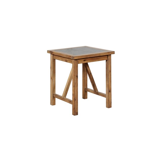 Linon Faye Table d'Appoint en Bois Rustique Marron