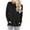 Black, variant on Oalirro Going out Tops for Women Fashion Woman O-Neck Long Sleeve T-Shirt Summer Solid Pocket Loose Blouse Tops