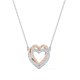 thumbnail image 1 of Heart to Heart Double Heart Necklace Women's Swarovski Element Crystal Love Collar Chain, 1 of 4