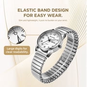 SKMEI Watches for Women Easy Reader Ladies Analog Quartz Watch Luminous Date Waterproof Watch Gift for Womens Wristwatch