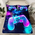 thumbnail image 2 of Homewish Video Game 4 Pieces Queen Sheet Sets for Female Men Adults,Teal Purple Gradient Ultra Soft Flat Sheet,Starry Sky Queen Fitted Sheet,Microfiber Bedroom Decor, 2 of 7