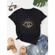 thumbnail image 3 of Fashionable Eye Print T-Shirt - Lightweight Crew Neck, Short Sleeve - Perfect for Spring & Summer - Womens Casual Wardrobe Staple, 3 of 5