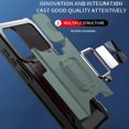 thumbnail image 6 of Phone Case for Samsung Galaxy S21 Ultra Glaxay S21ultra 5G with Slide Camera Cover and Tempered Glass Screen Protector Card Holder Hard Ring Cell Gaxaly 21S S 21 21ultra G5 Women Men Green, 6 of 6