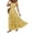 Yellow, variant on Boho Dresses for Women V Neck Short Sleeve Floral Printed Maxi Dresses Elastic Smocked Waist Tiered A Line Casual Dresses, 2XL