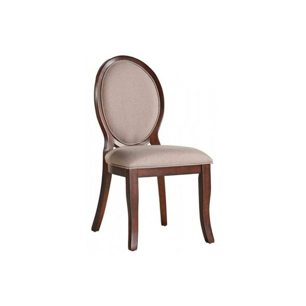 Dining Side Chair Cherry Brown, Oval Back Dining Chair Set Of 2