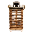 thumbnail image 5 of Northlight Rectangular Rattan Glass Candle Lantern with Jute Handle - 15.5", 5 of 10