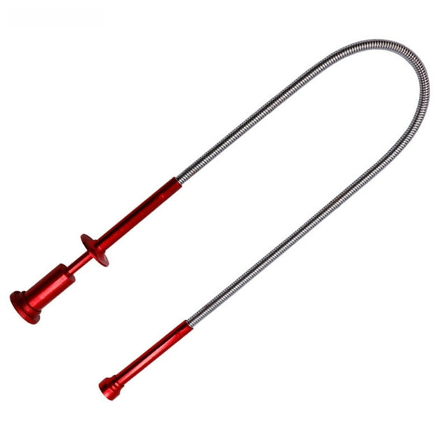 Outil de Ramassage Magnétique Rouge 620mm avec Lumière LED - Tige Télescopique en Métal Robuste pour Récupération de Fer, Longueur Réglable pour Zones Difficiles d'Accès, Force Magnétique Puissante pour Réparations à Domicile
