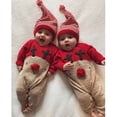 thumbnail image 2 of Conjunto de pijama de reno de dibujos animados de nariz roja de manga larga para bebés recién nacidos, niños y niñas, adecuado para 12 a 18 meses (90 cm), 2 of 7