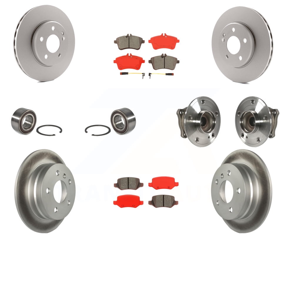 Front Rear Wheel Hub Bearings Assembly Coated Disc Brake Rotors And