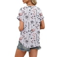 thumbnail image 6 of Wiholl Womens Blouses Summer Tops Rolled Sleeve Shirts Short Sleeve Tee Dressy Casual Summer Vacation Fashion Clothing 2026, 6 of 9