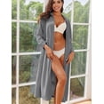 thumbnail image 3 of Ekouaer Robes for Women Zip Housecoat Long Sleeve Winter Zipper Bathrobe with Pockets, 3 of 6