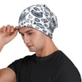 thumbnail image 3 of Xecao Chicken And Fish Print Beanie Knitted Hat for Men Women, Winter Fashion Knit Cuffed Caps Unisex, 3 of 7